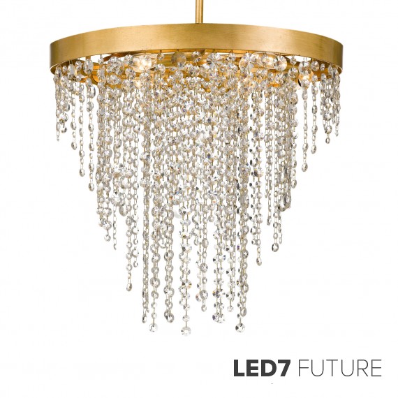 Crystorama - Winham 6 Light Antique Gold Crystal Crystal Chandelier